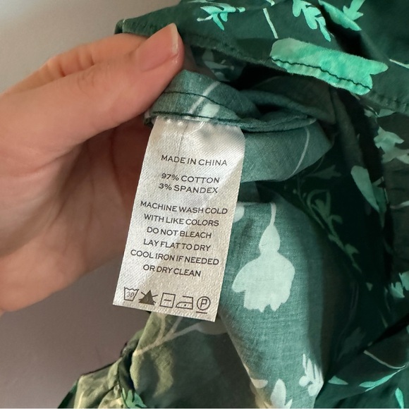 Hill House The Katherine Nap Dress Green Botanical - Picture 6 of 7